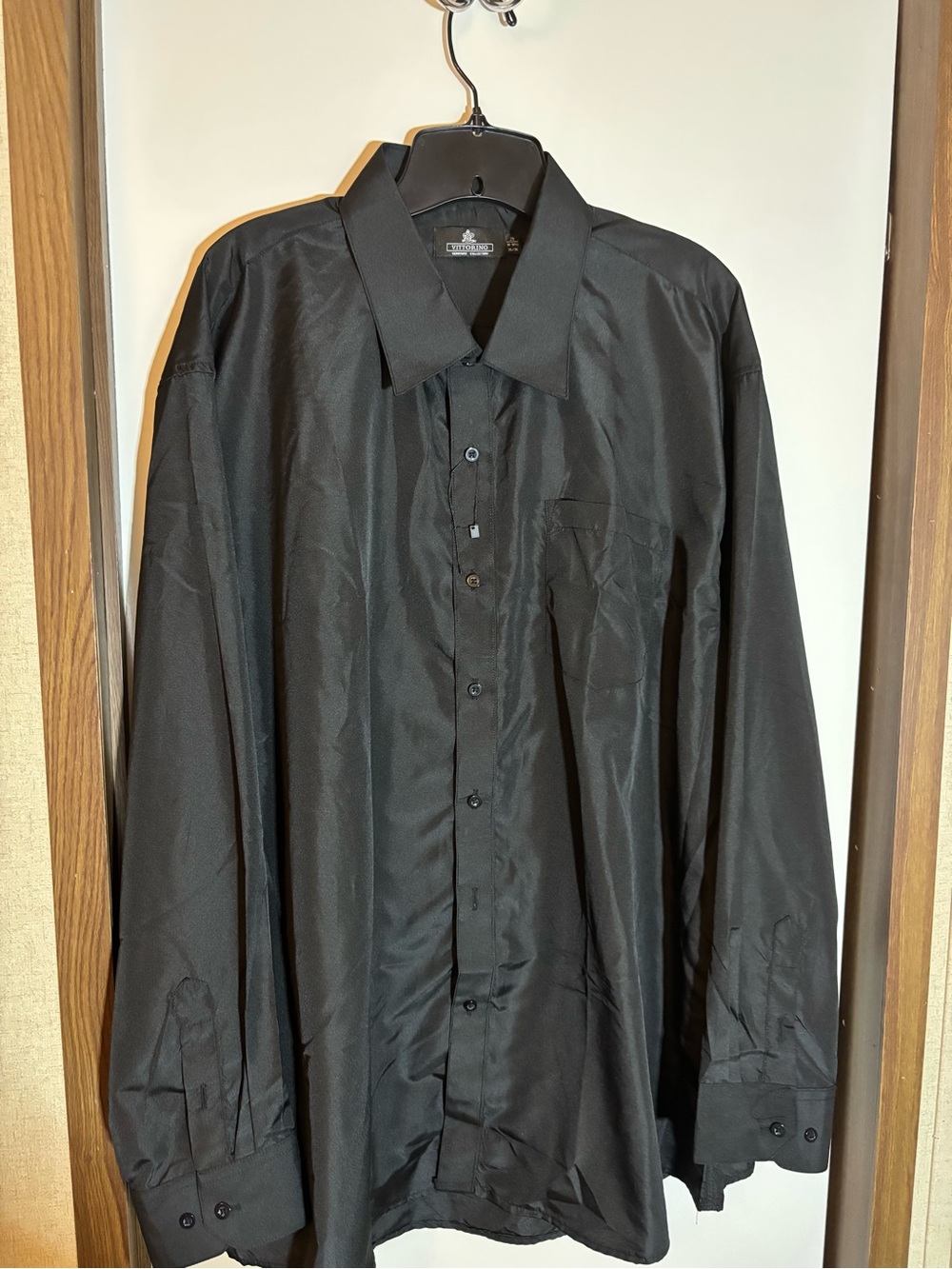 Vittorio Black Long-Sleeve Dress Shirt